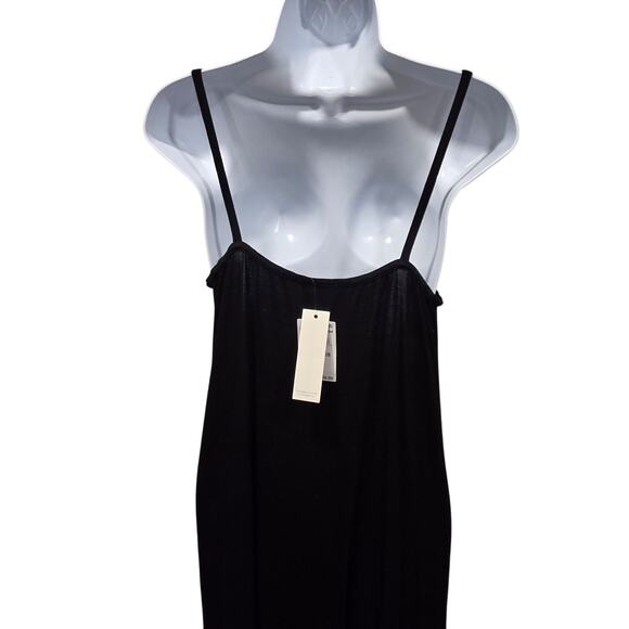 NWT Nordstroms Loveappella Black T'shirt Maxi Dress XL Spaghetti Strap Summer - Picture 10 of 13